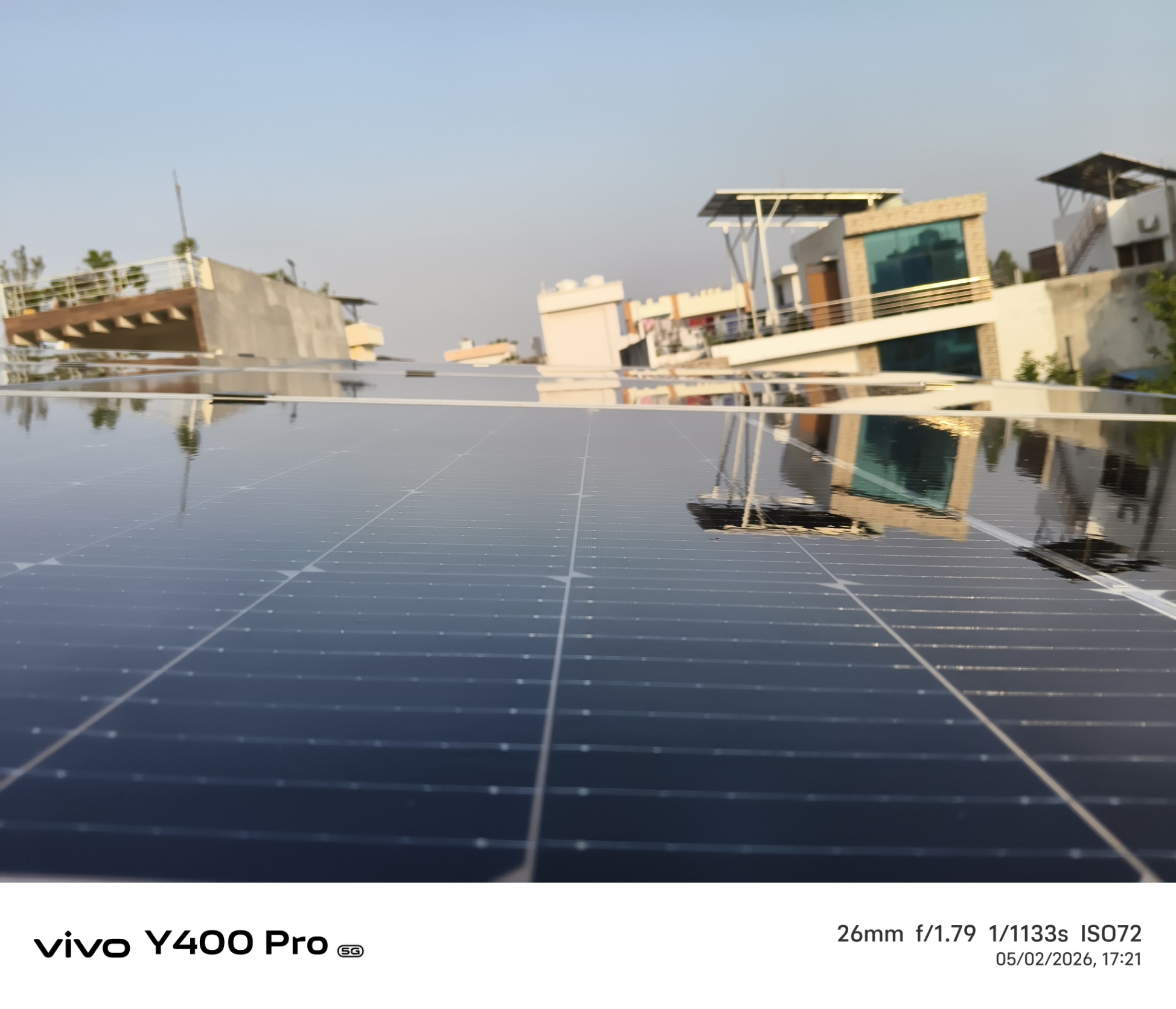 Solar panels after service in Lucknow rooftop setup